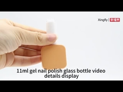 Récipient à ongles en gel carré de 11 ml vernis à ongles en gel personnalisé Bouteille en verre vide pour vernis à ongles