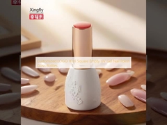 Logo personnalisé Bouteilles en verre carrées de 16 ml de gel UV vide et vernis à ongles