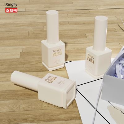 Bon prix 15ml Carré personnalisé Étiquette privée Adhésif Conseils Gel Ongles Polonais OEM Bouteille de verre personnalisée en ligne