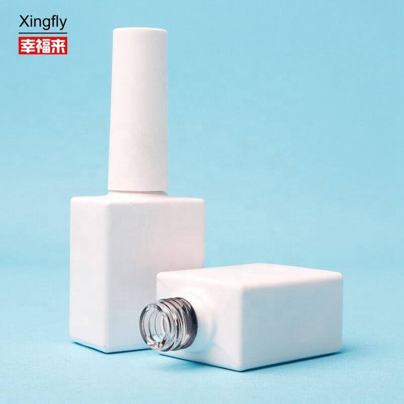 10 ml bouteille de gel Gel polonais de couleur carrée recouverte d' un capuchon en plastique