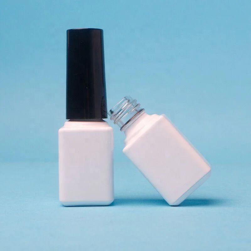 Bouteilles de vernis à ongles en verre vide 6 ml Contenant de couleur transparente
