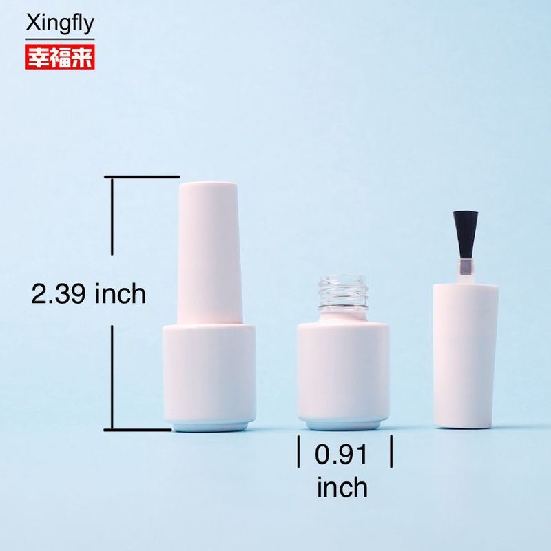 Bouteilles de vernis à ongles de 5 ml sur mesure Vernis à gel rond vide en verre