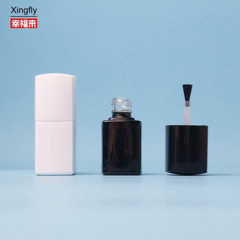 Bouteille de vernis à ongles de 5 ml, vide, verre clair, bouteille de vernis à ongles avec pinceau et bouchon