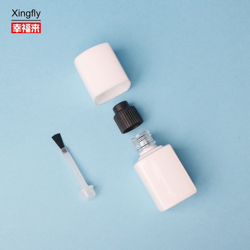 Bouteille de vernis à ongles de 5 ml, vide, verre clair, bouteille de vernis à ongles avec pinceau et bouchon