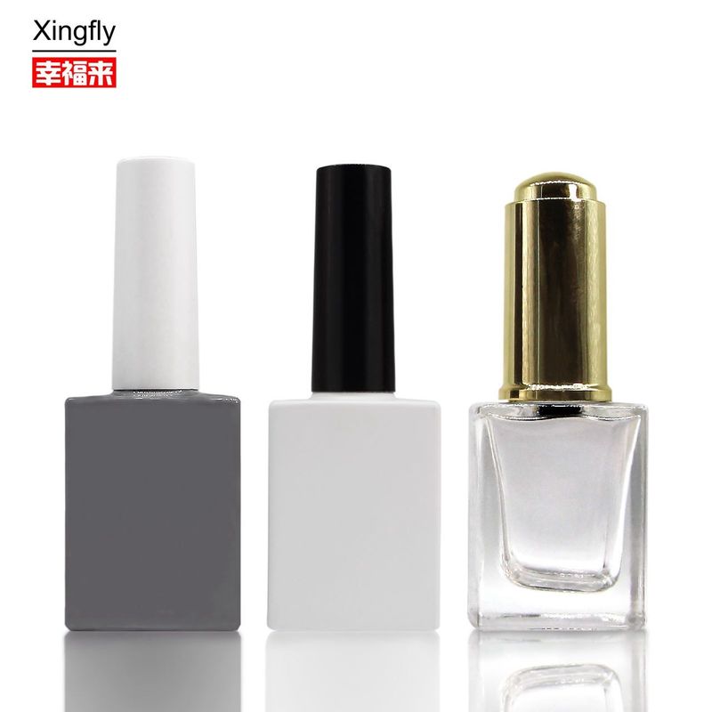 Cap en plastique transparent vernis à ongles bouteille claire couleur personnalisée