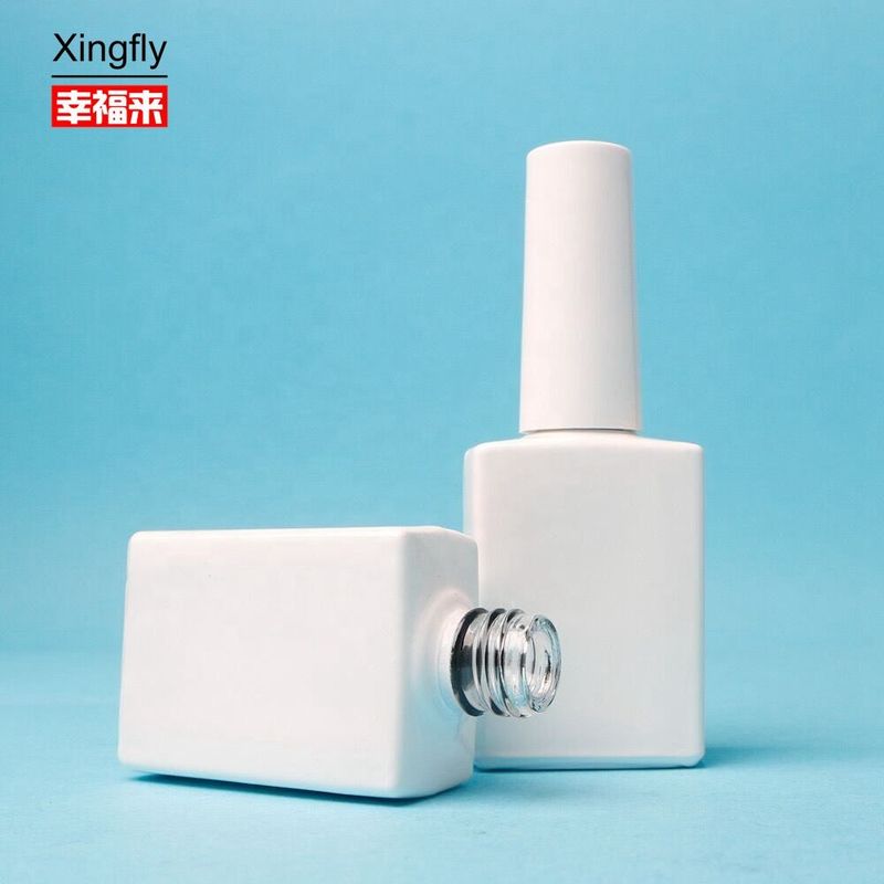 15 ml bouteille de vernis à ongles vide Gel avec pinceau blanc Bouteille de vernis à ongles vide