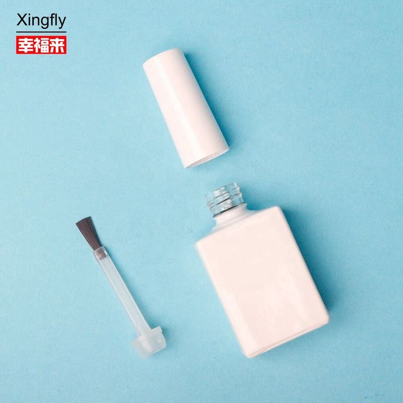 15 ml bouteille de vernis à ongles vide Gel avec pinceau blanc Bouteille de vernis à ongles vide
