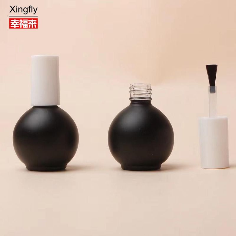 Surface lisse 5 ml vernis à ongles Bouteille Matériau de base en verre multicolore