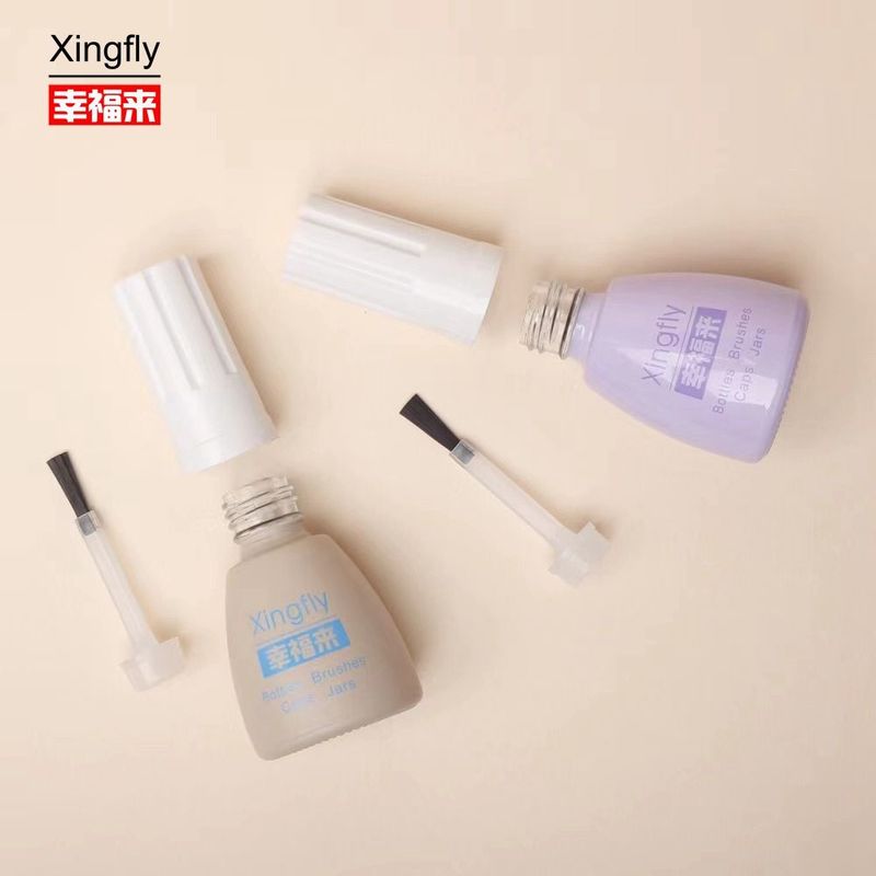 Bouteille de vernis à ongles en verre vide de luxe 12 ml, transparent, avec logo personnalisé