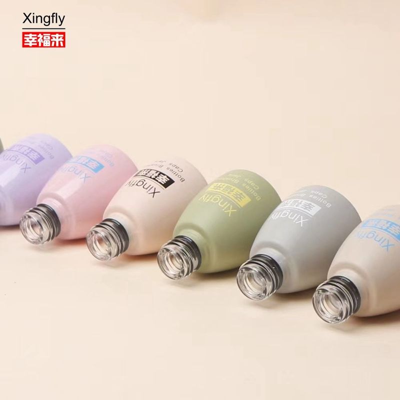 Bouteille de vernis à ongles en verre vide de luxe 12 ml, transparent, avec logo personnalisé
