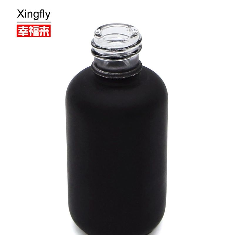 Bouteille de vernis à ongles UV Gel rond vide 9 ml Noir mat avec bouchon de pinceau