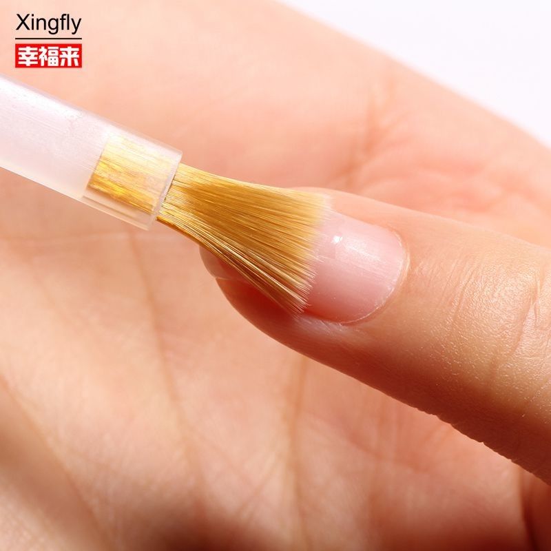 Brosse à ongles en vernis à ongles Brosse de remplacement de l' art des ongles avec des cheveux en fibres de nylon durables et flexibles