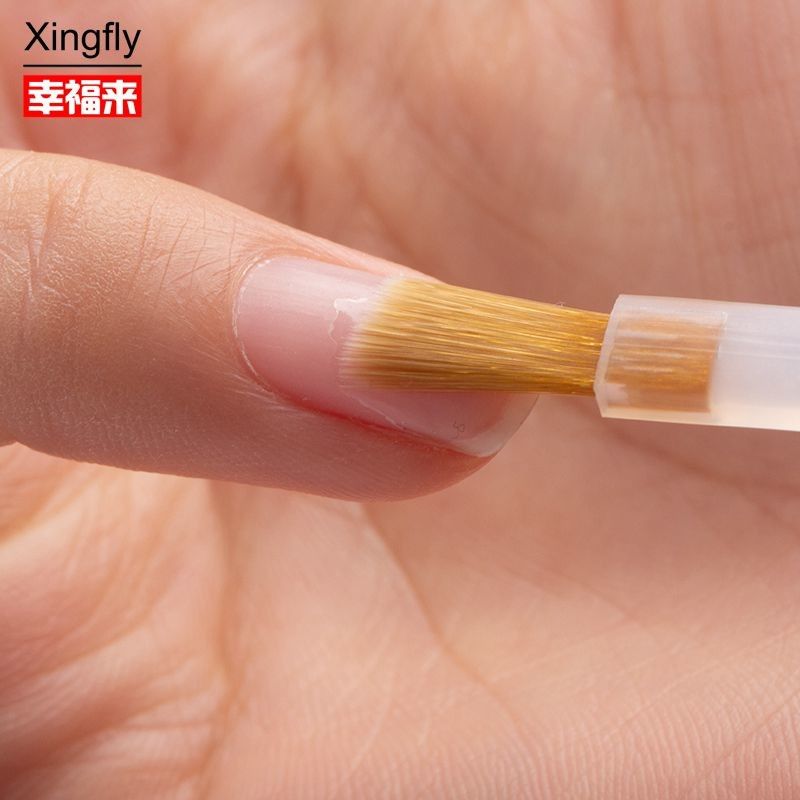 Brosse à ongles en vernis à ongles Brosse de remplacement de l' art des ongles avec des cheveux en fibres de nylon durables et flexibles
