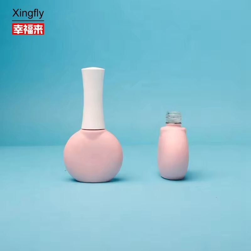 Bouteille en verre de vernis à ongles unique OEM Bouteilles de vernis à ongles vides sur mesure avec pinceau et bouchon