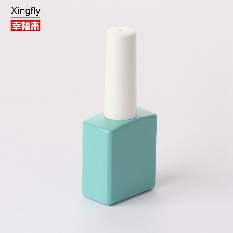 Bouteille de vernis à ongles à gel carré Unique 13 ml Bouteille de vernis à ongles UV vide avec bouchon et pinceau