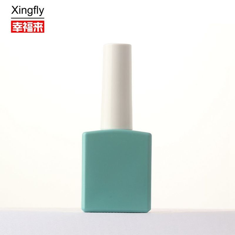 Bouteille de vernis à ongles à gel carré Unique 13 ml Bouteille de vernis à ongles UV vide avec bouchon et pinceau