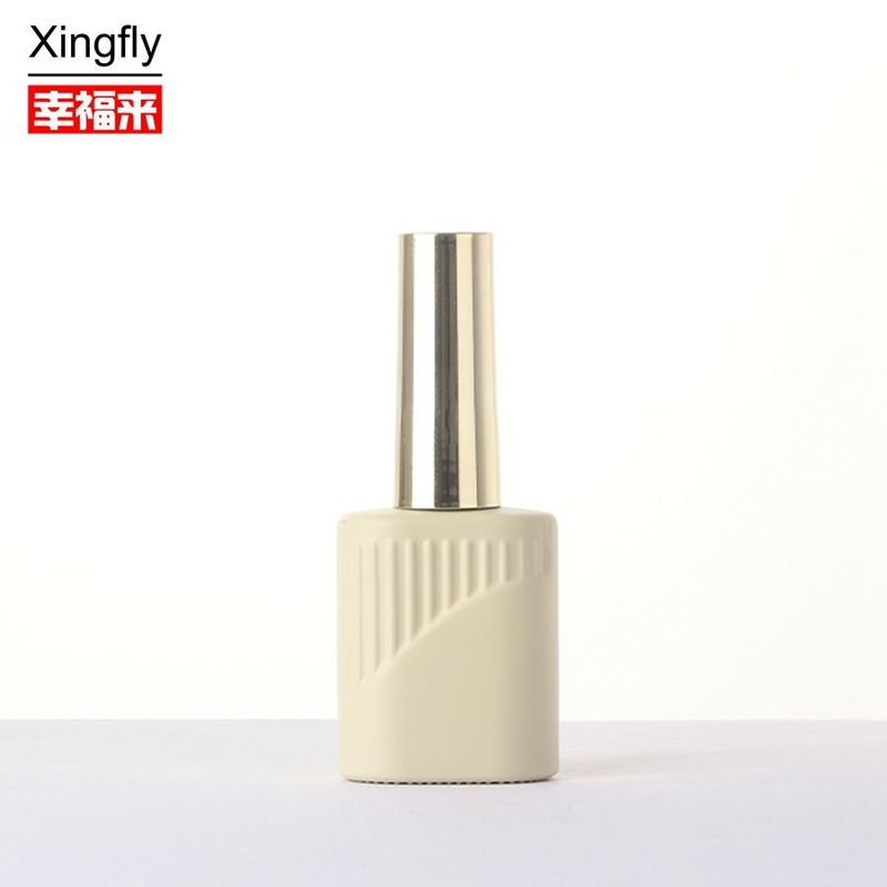 Bouteille en verre de 10 ml de gel d' ongle de polissage de couleur personnalisée Bouteille vide avec bouchon de pinceau