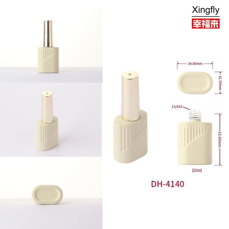 Bouteille en verre de 10 ml de gel d' ongle de polissage de couleur personnalisée Bouteille vide avec bouchon de pinceau