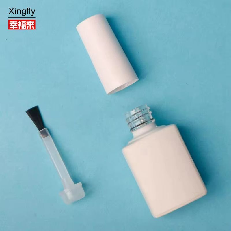 Bouteille en verre de vernis à ongles 8 ml Carré avec pinceau Gel vide UV Bouteille de vernis à ongles