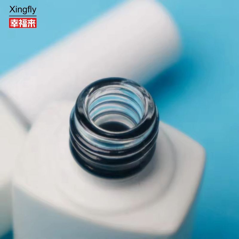 Bouteille en verre de vernis à ongles 8 ml Carré avec pinceau Gel vide UV Bouteille de vernis à ongles