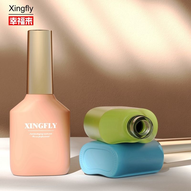 Bouteille de vernis à ongles de 15 ml Bouteille de vernis à ongles en verre vide avec bouchon et pinceau