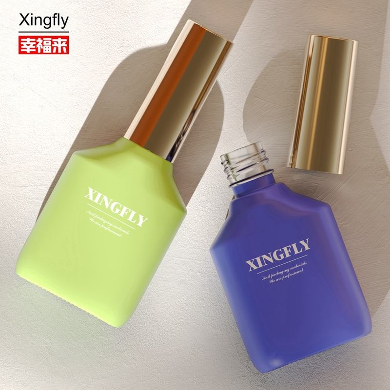 Bouteille de vernis à ongles de 15 ml Bouteille de vernis à ongles en verre vide avec bouchon et pinceau