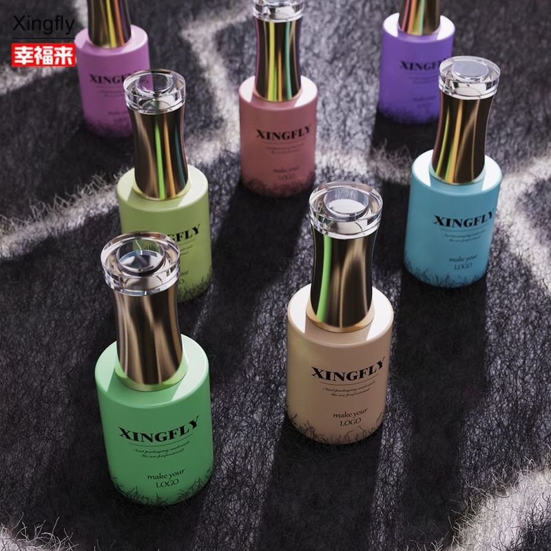 15 ml de vernis à ongles bouteille ronde Vernis à ongles gel UV vide emballage cosmétique vernis à ongles bouteille