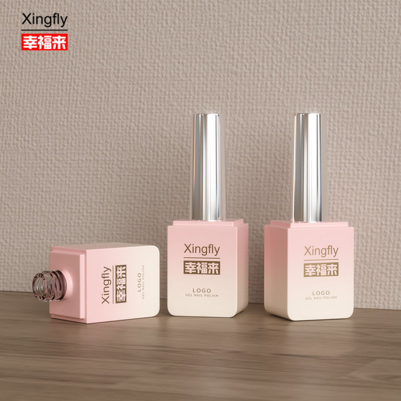 Bouteille de vernis à ongles carré 13 ml Gel UV Bouteille de vernis à ongles carré vide avec bouchon de pinceau