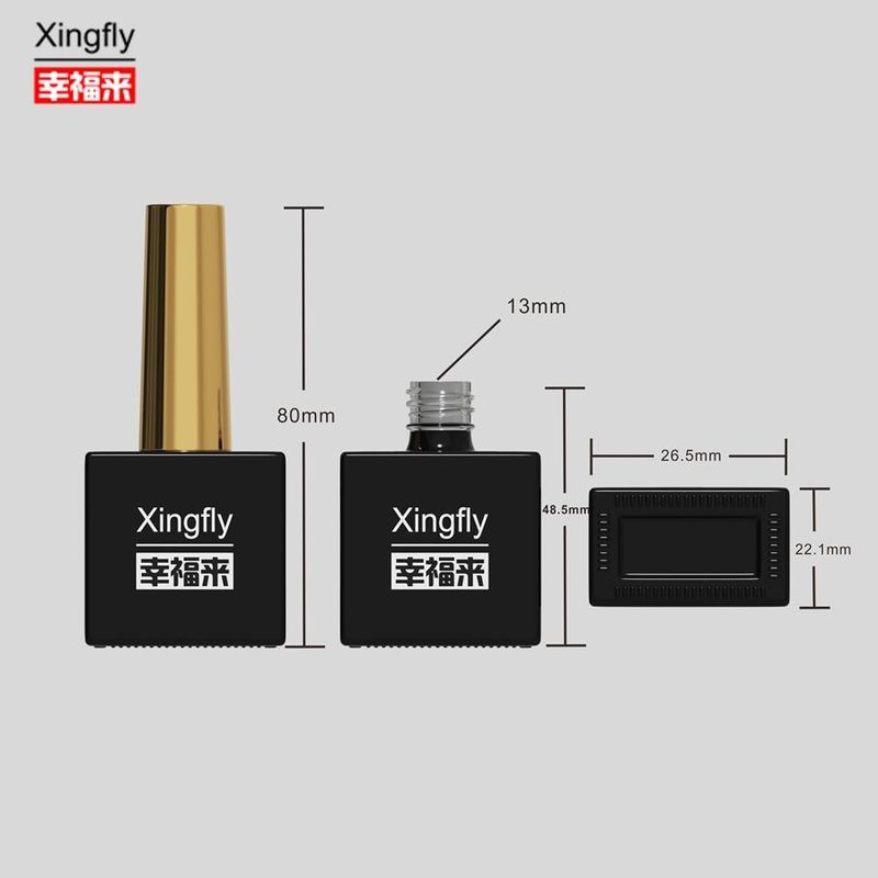 Bouteille de vernis à ongles de 15 ml Clear Empty Unique Vernis à ongles Bouteille en verre Pour vernis à ongles