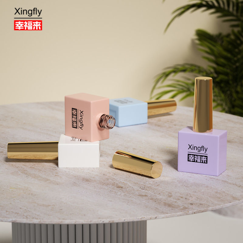Bouteille de vernis à ongles de 15 ml Clear Empty Unique Vernis à ongles Bouteille en verre Pour vernis à ongles
