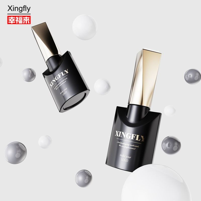 Bouteille de vernis à ongles de 10 ml Bouteille de vernis à ongles de gel vide sur mesure Bouteilles en verre avec bouchon de pinceau