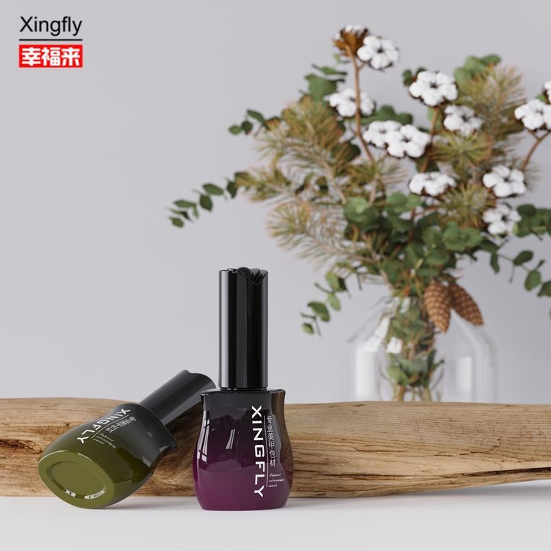 Bouteille de vernis à ongles 12 ml Gel vide Bouteille de vernis à ongles 12 ml Avec bouchon et pinceau