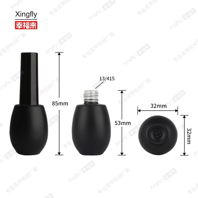 Bouteilles de vernis à ongles de 15 ml en bouteilles faites sur commande, vernis à ongles à gel rond vide