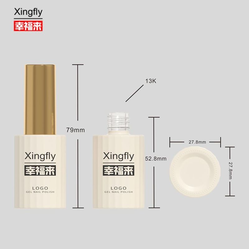 Bouteille de vernis à ongles de 12 ml UV Vidre vide Gel Bouteilles de vernis à ongles avec pinceau