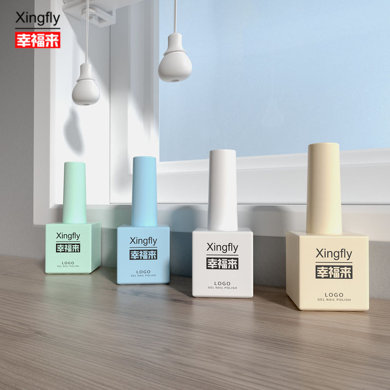 Bouteille carrée de vernis à gel de 17 ml Peinture à pulvérisation personnalisée Bouteille en verre Surface UV Bouteille de vernis à ongles