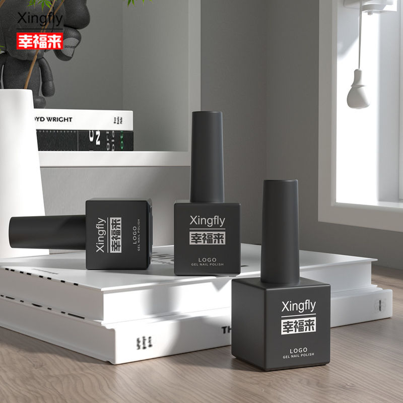 17ml Logo personnalisé Couleur Gel UV Gel vide Vernis à ongles Bouteille est livrée avec un bouchon de pinceau