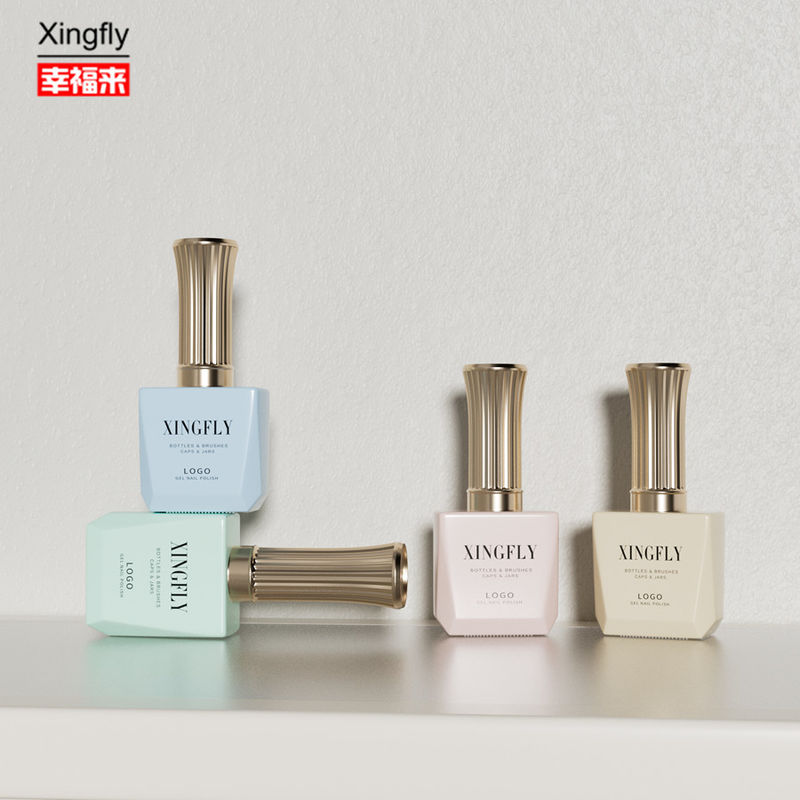 Bouteille de vernis à ongles de 12 ml Logo personnalisé Bouteilles vides de vernis à ongles avec bouchon de pinceau