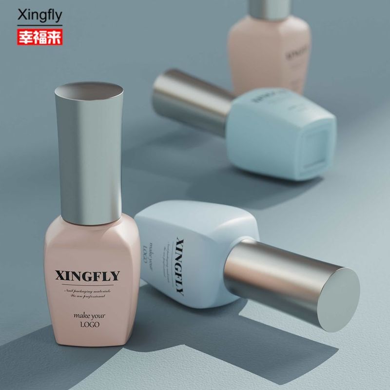 15 ml de vernis à ongles en gel bouteille de verre conception personnalisée vide pour vernis à ongles avec bouchon et pinceau