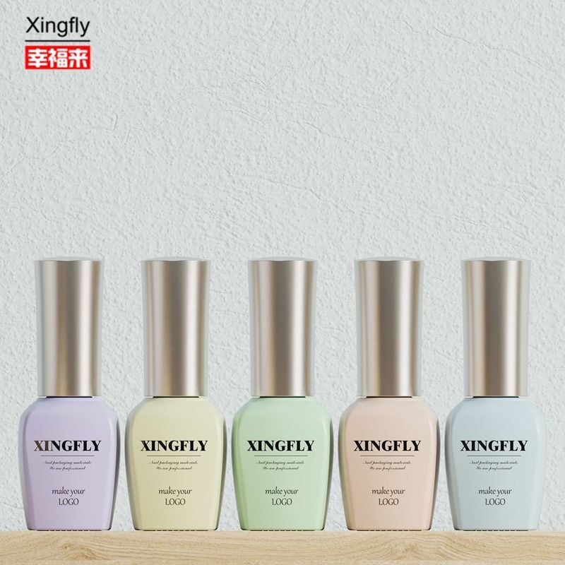 15 ml de vernis à ongles en gel bouteille de verre conception personnalisée vide pour vernis à ongles avec bouchon et pinceau