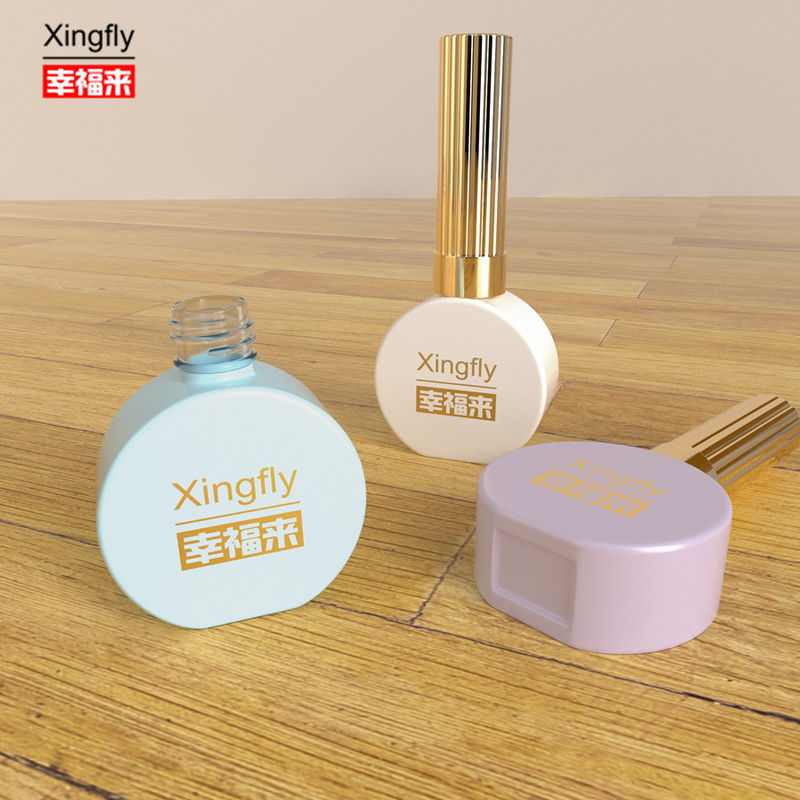 Bouteille de vernis à ongles de 15 ml Ronde en couche blanche UV Gel Vernis à ongles Bouteille en verre pour vernis à ongles