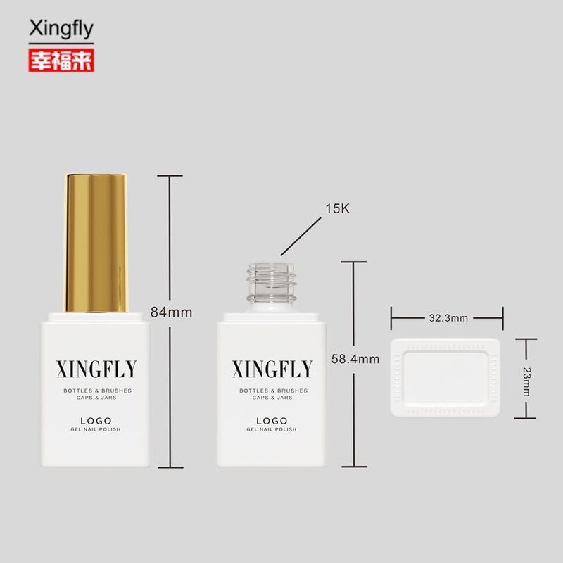 Bouteille de gel pour ongles de 17 ml Cosmétique personnalisé d'une grande capacité L'huile de vernis à ongles Bouteille de verre vide