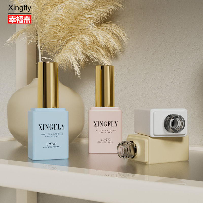 Bouteille de gel pour ongles de 17 ml Cosmétique personnalisé d'une grande capacité L'huile de vernis à ongles Bouteille de verre vide