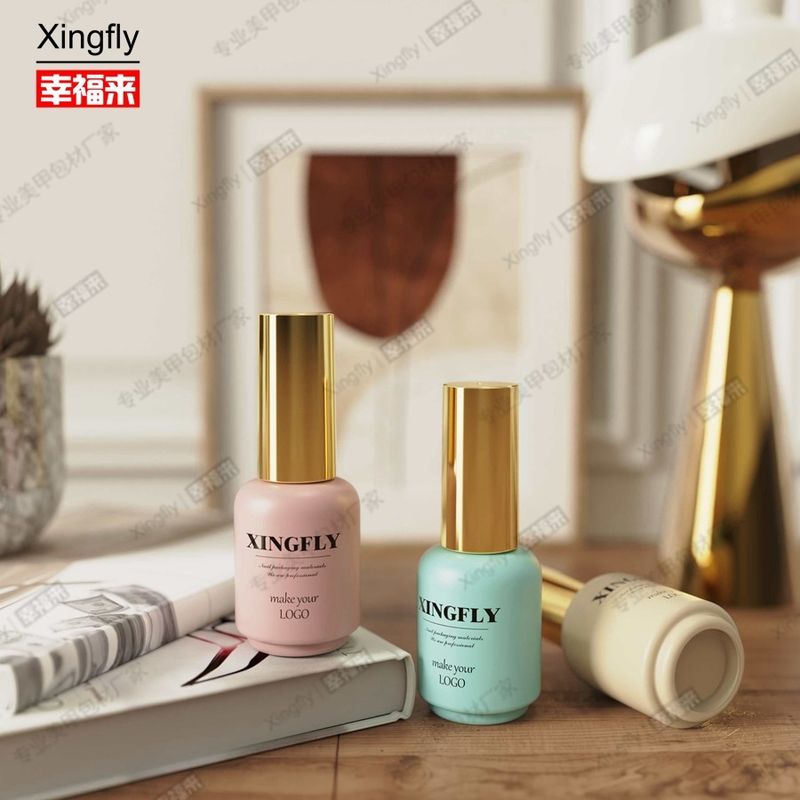 17 ml de vernis à ongles en gel art rond personnalisé LOGO vernis à ongles en gel emballage bouteille
