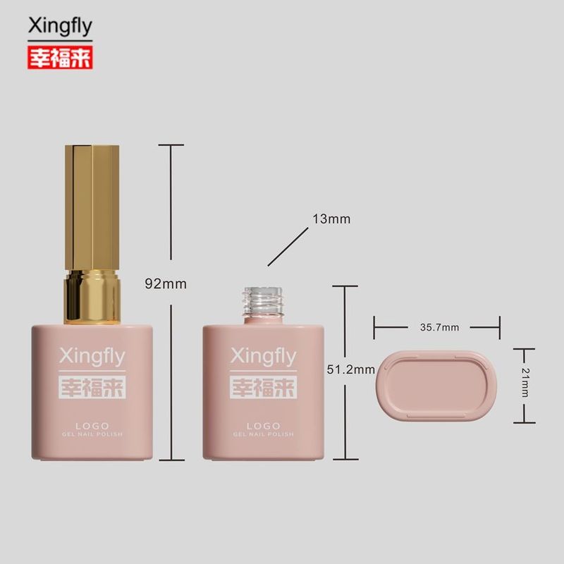 Bouteille de vernis à ongles en gel de grande capacité de 12 ml Bouteilles en verre à vernis à ongles avec bouchon et pinceau