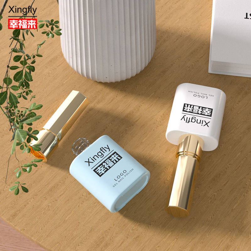 Bouteille de vernis à ongles en gel de grande capacité de 12 ml Bouteilles en verre à vernis à ongles avec bouchon et pinceau