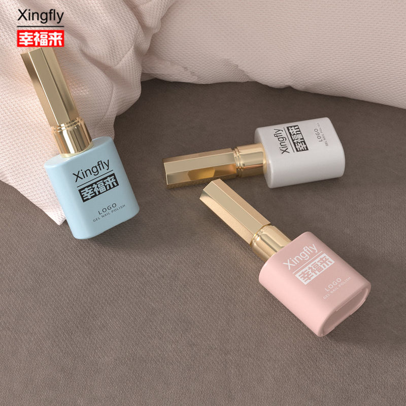 Bouteille de vernis à ongles en gel de grande capacité de 12 ml Bouteilles en verre à vernis à ongles avec bouchon et pinceau