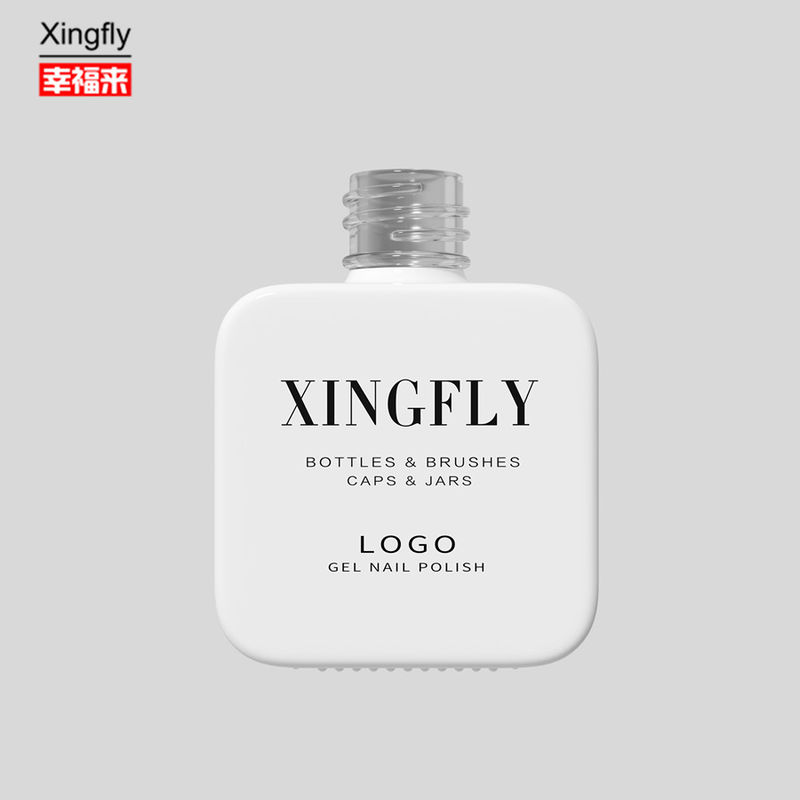 Bouteille carrée de 11 ml, vernis à ongles en gel personnalisé, bouteille blanche, bouteille pour gel, vernis à ongles blanc