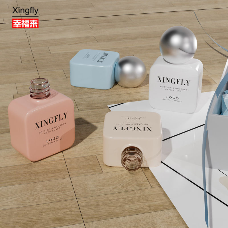 Bouteille carrée de 11 ml, vernis à ongles en gel personnalisé, bouteille blanche, bouteille pour gel, vernis à ongles blanc