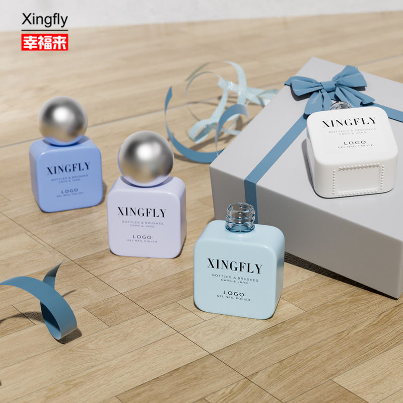 Bouteille carrée de 11 ml, vernis à ongles en gel personnalisé, bouteille blanche, bouteille pour gel, vernis à ongles blanc