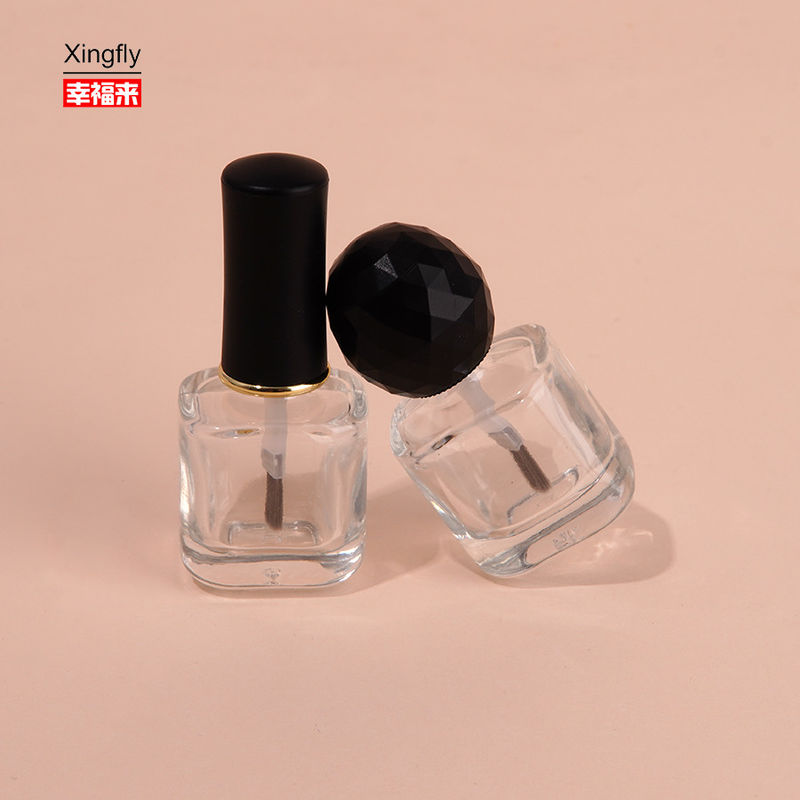 Bouteilles de vernis à ongles en gel unique de 8 ml en verre vide avec pinceau à capuche